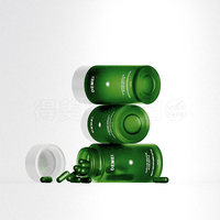 30ml 140ml bouteille de capsule en verre chimique de couleur personnalisée avec presse et couvercle à vis pour emballage de supplément de santé