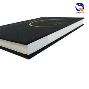 Impression de livres de luxe en gros <span class=keywords><strong>avec</strong></span> couverture rigide en tissu noir et ruban, <span class=keywords><strong>avec</strong></span> logo estampé à chaud en or - Product Image 5