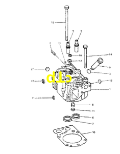 Cabeza de Cilindro de Motor R380LC9 R390LC9 RD340LC-7 R370LC-7 R300LC-7 D6AC D6AC-C1 22100-83401 y Junta de Cabeza de Cilindro 22311-83802 - Product Image 4