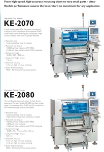 เครื่องประกอบสายการผลิตโทรศัพท์อุตสาหกรรมรุ่น KE-3010/2070L/2080 พร้อมเครื่องหยิบและวางชิ้นส่วน SMD แบบมัลติฟังก์ชั่นและสายพานลำเลียง - Product Image 4