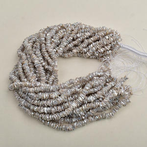 Perlas de agua dulce barrocas Keshi de 8-10mm, perlas sueltas blancas naturales para la fabricación de joyas al por mayor - Product Image 6
