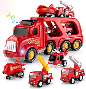 <span class=keywords><strong>Camion</strong></span> <span class=keywords><strong>de</strong></span> lutte contre l'incendie avec 4 petites voitures <span class=keywords><strong>de</strong></span> <span class=keywords><strong>dessin</strong></span> <span class=keywords><strong>animé</strong></span>, véhicules colorés, <span class=keywords><strong>camion</strong></span> <span class=keywords><strong>de</strong></span> Transport - Product Image 1
