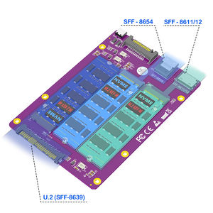 <span class=keywords><strong>3</strong></span>-Disk NVME SSD Adapter für Laptop/Desktop M.2 U.2 SFF-8639 SFF-8654 SFF-8611/12 Schnitts tellen 2230 2242 2260 2280 NGFF (M.2) Lager - Product Image 4