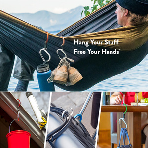 คาราบิเนอร์อลูมิเนียมอัลลอยด์แบบ D อเนกประสงค์ รับน้ำหนักได้ 35 กก. ปลดเร็ว สำหรับเดินป่า ตั้งแคมป์ และอุปกรณ์กลางแจ้ง - Product Image 2