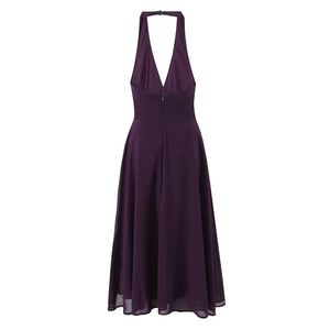 เดรสแฟชั่นใหม่สำหรับผู้หญิงช่วงฤดูใบไม้ร่วง คอวีลึก สายคล้องคอ ไร้แขน เซ็กซี่ โชว์หลัง - Product Image 3