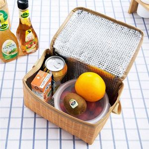 Panier de pique-nique avec sac isotherme, panier en fibre de mer et osier double face, sac à dos familial <span class=keywords><strong>grand</strong></span> format 34 litres - Product Image 1