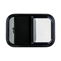 Fenêtre coulissante en alliage d'aluminium pour camping-car avec anneau de finition, fenêtre de caravane certifiée E-Mark pour camping-car et motorhome