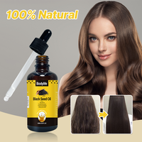 Label pribadi 100% minyak biji hitam organik 60ml minyak esensial murni kulit tubuh perawatan rambut peran cepat minyak esensial pengencang alami