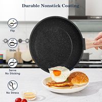 Vente en gros et personnalisation d'usine : Batteries de cuisine modernes en aluminium, casseroles et poêles antiadhésives en marbre compatibles induction