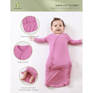 BambooBud - Camisón de Manga Larga para Bebé Recién Nacido, Ropa de Dormir Unisex para Bebé, Camisón de Punto Suave - Product Image 2