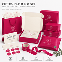 Boîtes d'expédition personnalisées pour poudre de framboise avec logo, ensemble de boîtes d'emballage haut de gamme pour vêtements, idéales pour l'e-commerce