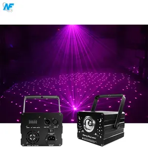 Mini luz laser tamanho 2w rgb, luz laser estrelada twinkle star para dj disco festa