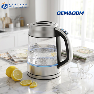 Bouilloire électrique en verre borosilicate de 1,7 L avec contrôle de la température et fonction maintien au chaud - Product Image 1