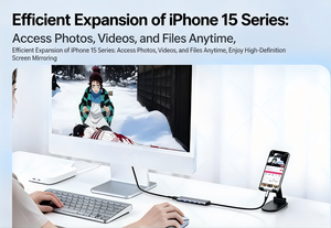 Hub USB-C <span class=keywords><strong>6</strong></span>-en-1 avec indicateur LED, <span class=keywords><strong>HDMI</strong></span> 2.0 4K60Hz, USB-C 3.0, charge PD 100W, <span class=keywords><strong>adaptateur</strong></span> multiport pour ordinateur portable, MacBook, <span class=keywords><strong>iPhone</strong></span> 17 - Product Image 6