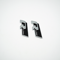 Chrome personnalisé voiture emblème photo voiture calandre insigne en plastique ABS 3D Logo voiture emblème R ligne autocollant