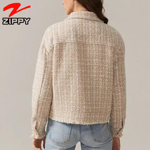 Chaqueta informal a cuadros para mujer, abrigo personalizado para <span class=keywords><strong>otoño</strong></span> e <span class=keywords><strong>invierno</strong></span>, <span class=keywords><strong>2022</strong></span> - Product Image 2