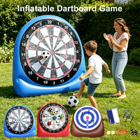 Superbe cible de fléchettes gonflable pour jeux de football, de tir au but et de tennis, avec marqueur de score, piquets de sol et système auto-agrippant 3+