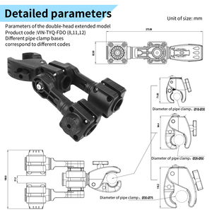 Système de montage sur poteau marin pour transducteur sonar Garmin LiveScope LVS34 VIN-TYQ-FD08 - Product Image 2