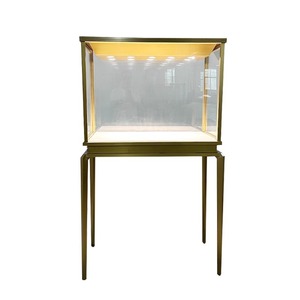 Exhibidor de Vidrio Rectangular con Iluminación LED, Ecológico y Duradero, de Lujo y Moderno, Marca HongMing, Vitrina Personalizada para Joyería Fina - Product Image 1