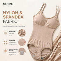 Body gainant respirant sans coutures pour femme, maintien moyen, en nylon et élasthanne, avec fermeture à boutons-pression à l'entrejambe, grandes tailles, bretelles réglables