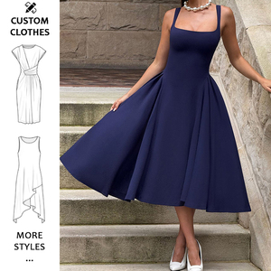 Vestidos de verano para mujer 2026, elegantes vestidos de dama al por mayor, personalizados OEM, casuales, <span class=keywords><strong>azul</strong></span> <span class=keywords><strong>marino</strong></span>, <span class=keywords><strong>vestido</strong></span> de quinceañera - Product Image 1