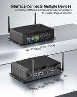 Mini PC Industrial sin Ventilador Intel Core I7-10510U, Máximo 64 GB de RAM DDR4, Ethernet Gigabit Dual, Pantalla Triple 4K, Compatible con Win10/11 y Linux