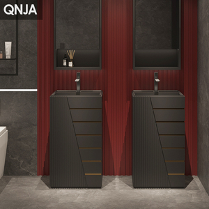 Venta Directa de Fábrica, Lavabo <span class=keywords><strong>Independiente</strong></span> Integrado para Baño, Lavabo <span class=keywords><strong>Independiente</strong></span> con Base de Piedra Artificial, Lavamanos para Hotel - Product Image 6