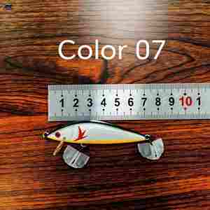 Leurre <span class=keywords><strong>Minnow</strong></span> coulant OEM 70mm 10g 27 couleurs avec hameçons triples en acier à haute teneur en carbone nickelé noir antirouille, leurres de pêche pour truites - Product Image 4