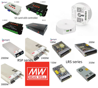 Alimentation électrique Mean Well LRS non étanche 12V 24V 48V, driver LED pour projets d'éclairage en gros, exportation d'usine