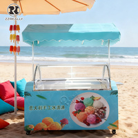 Chariot de vente ambulante pour glaces et sorbets 2026, vitrine pour glaces, tricycle, vente en gros