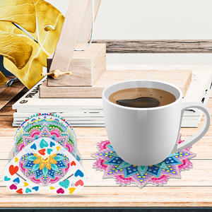 Sous-verre en diamant de Pâques avec <span class=keywords><strong>support</strong></span>, sous-verre en diamant de Pâques avec lapin, sous-verres à boisson DIY avec art de la peinture en diamant avec bouchon - Product Image 6