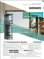Ventana Abatible de Aluminio con Mosquitera, Ventana de Doble Vidrio de Eficiencia Energética para Casa Moderna
