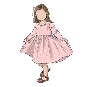 Nuovo arrivo fiore personalizzato bambini spazzolato latte seta gonna grande manica lunga bambina festa <span class=keywords><strong>di</strong></span> compleanno abito <span class=keywords><strong>di</strong></span> 7 <span class=keywords><strong>anni</strong></span> - Product Image 5