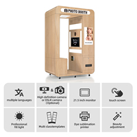 Cabina de Fotos con Espejo, Operada con Monedas, Impresión Instantánea, con Impresora, Kiosco, Máquina Expendedora
