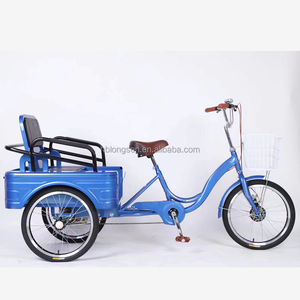 Triciclo Eléctrico Manual Familiar, Doble Asiento para Adultos, Pequeño, para Pasajeros y Carga, Doble Uso, para Recoger Niños, Vehículo con Batería - Product Image 2
