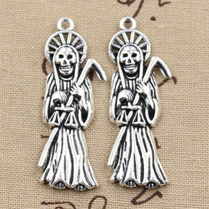 Ciondoli tristi mietitore <span class=keywords><strong>morte</strong></span> 51x19mm ciondoli Color argento tibetano gioielli antichi che fanno fai da te artigianato fatto a mano - Product Image 4