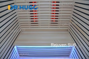 DR.HUGO Rejuven SU6 - Cabine de sauna infrarouge intelligente pour 1-2 personnes, en bois de pruche, avec écran LCD et haut-parleur - Product Image 5
