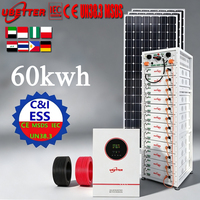 Système d'énergie solaire hybride 30 kW haute tension avec batterie au lithium 100 kWh, IP65, pour usage industriel, commercial, agricole et domestique