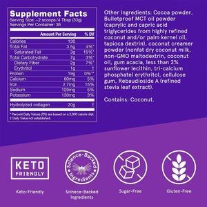<span class=keywords><strong>Collagène</strong></span> hydrolysé saveur chocolat, nourri à l'herbe, 1,25 kg – Complément pour la santé des os, des articulations, de la peau, des cheveux et des ongles - Product Image 3