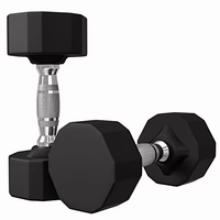 Ensemble d'haltères en fonte massif unisexe avec revêtement hexagonal, durable pour les exercices du corps entier, du tronc et des membres inférieurs