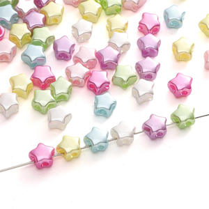 Perle acrylique cinq étoiles quatre perles en plastique faites à la main bricolage tissé Bracelet collier bijoux matériel - Product Image 2