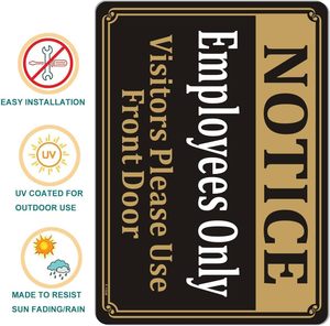 Avviso dipendenti solo visitatori per favore dipendenti adesivi visitatori solo per i saloni ristorante Hotel Motel fermate pubbliche - Product Image 3