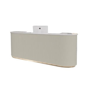Comptoir de réception de <span class=keywords><strong>salon</strong></span> de beauté moderne, <span class=keywords><strong>design</strong></span> <span class=keywords><strong>italien</strong></span>, très vendu, incurvé, de luxe, pour spa et <span class=keywords><strong>salon</strong></span> de manucure, tailles personnalisées - Product Image 6
