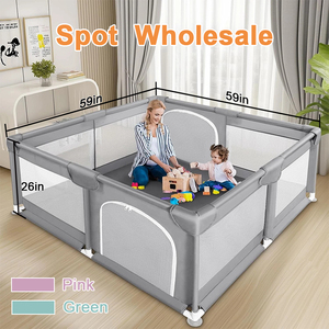 Box de jeu pour bébé robuste, non pliable, en maille respirante, facile à assembler, pour un jeu sûr à l'intérieur - Product Image 1