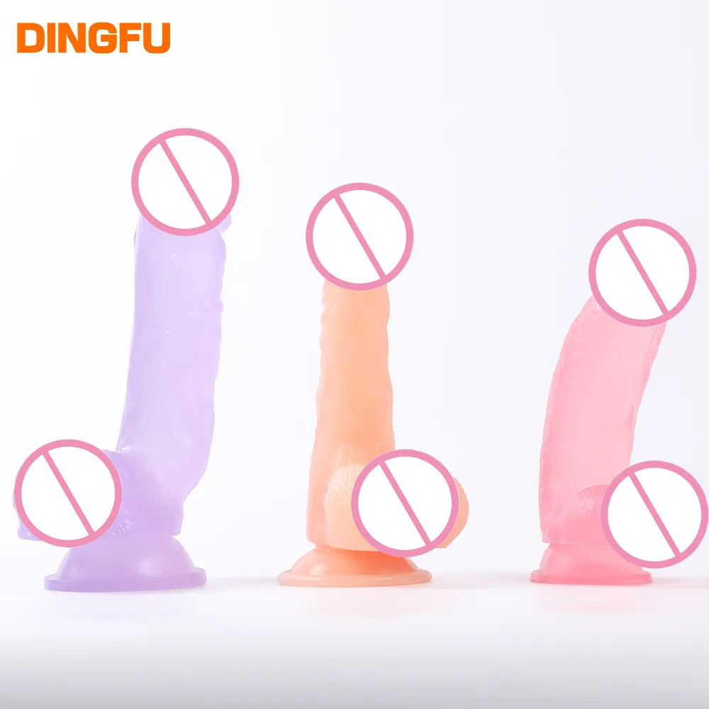 Spedizioni di fabbrica simulazione Dildo Silicone per orgasmo vaginale sesso per uomini e donne giocattoli del sesso dimensioni Dildo opzionale prodotti per adulti