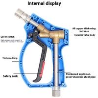 Pistolet à eau haute pression industriel robuste 5000 psi 12 V 1/4 pouce à connexion rapide pour lavage de voitures et équipement de detailing