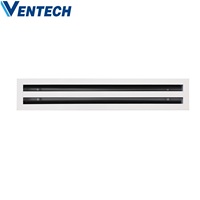 Diffuseur linéaire en aluminium réglable pour plafond Ventech Air Conditioning ODM/OEM avec boîte de plénum