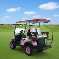 Voiturette de golf électrique au lithium personnalisable 4 places 48 V de qualité supérieure avec personnalisation gratuite de la couleur et du logo pour usage en station balnéaire ou à domicile