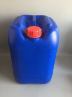 Tambour en plastique côtelé bleu HDPE, baril d'huile chimique scellé, de 25 litre/KG, seau carré à double couvercle