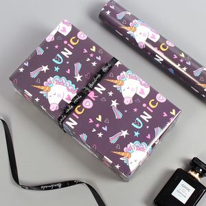 Papier cadeau imprimé KiddyDing 50*70cm/feuille 80GSM pour baby shower et anniversaire d'enfants - Product Image 3